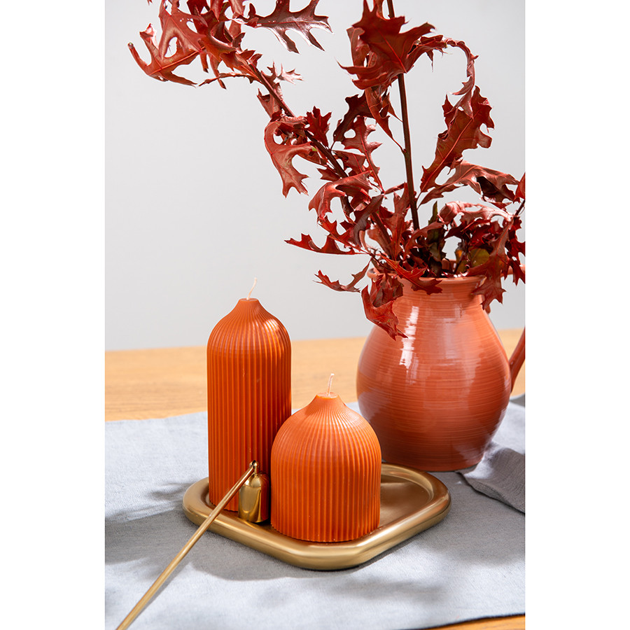 Свеча декоративная оранжевого цвета из коллекции edge, 10,5см