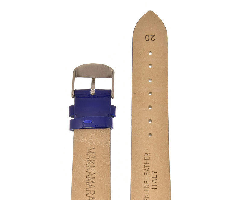 Ремешки maknamara 20 мм син лак сер заст-1