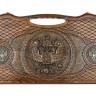 Нарды резные "Герб РФ 3" с бронзой 60, Haleyan
