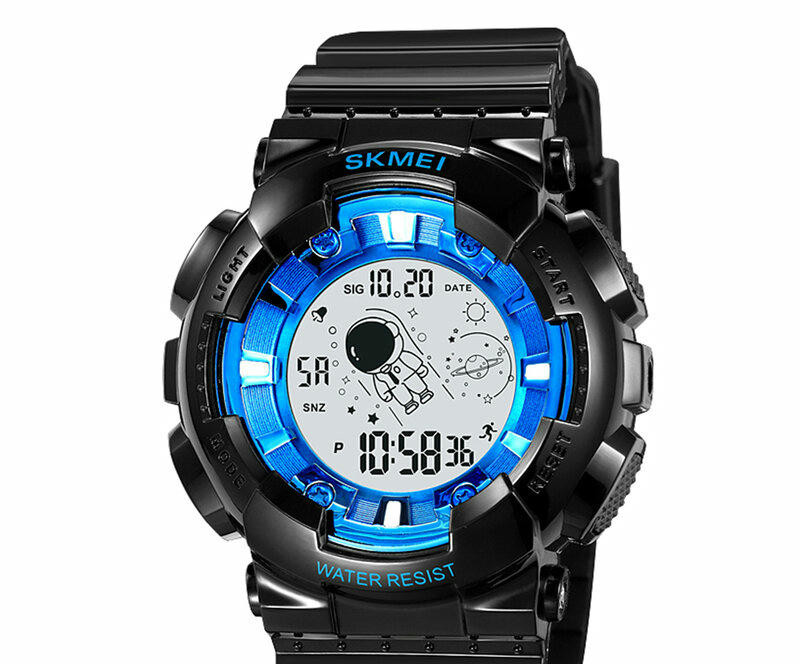 Наручные часы skmei 2035bkbuwt black/blue-white