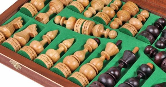 Шахматы "Дебют" 48 см маркетри, Madon (деревянные, Польша)