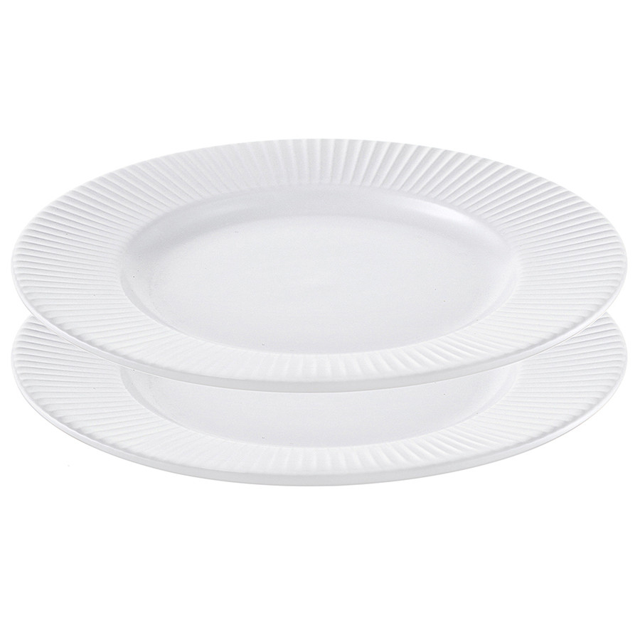 Набор тарелок soft ripples, D21 см, белые, 2 шт.