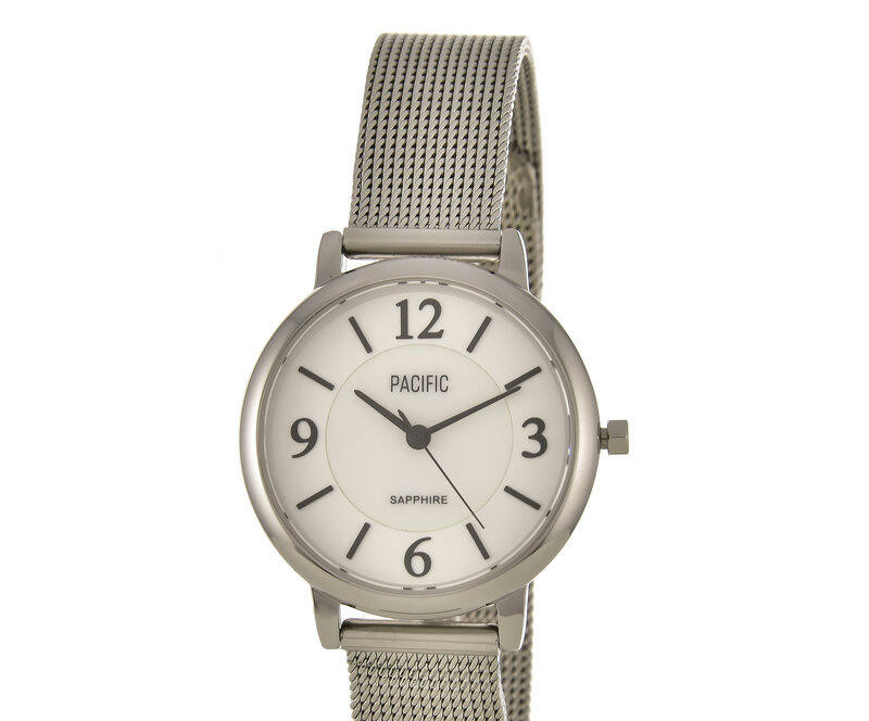 Наручные часы pacific x6147-1 корп-хром циф-бел/черн сетка