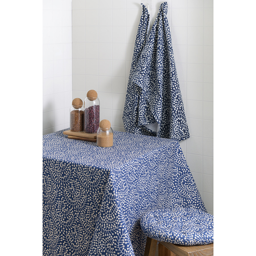 Набор из двух муслиновых полотенец темно-синего цвета с принтом Спелая Смородина из коллекции scandinavian touch, 50х70 см