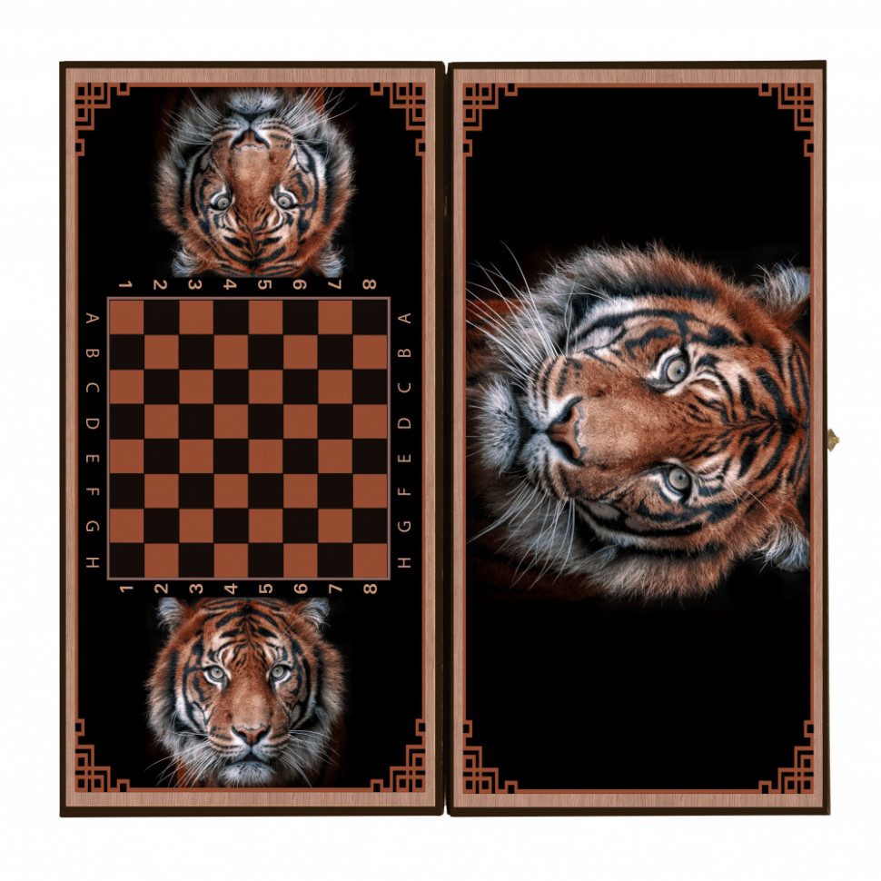 Нарды + Шашки Сирия Тигр средние (Россия, дерево, 50 см), Partida