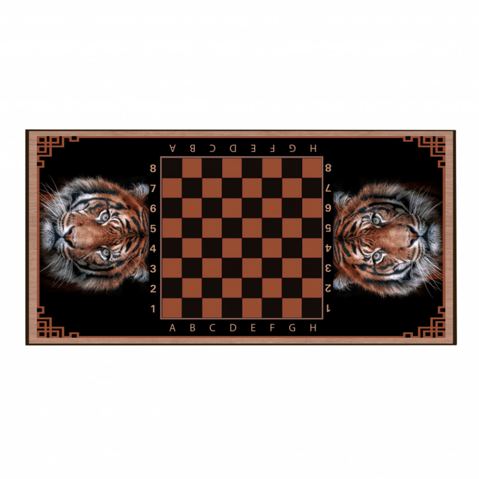 Нарды + Шашки Сирия Тигр средние (Россия, дерево, 50 см), Partida