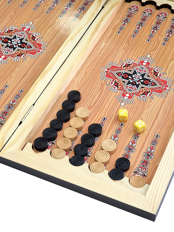 Нарды + Шашки Сирия Тигр средние (Россия, дерево, 50 см), Partida