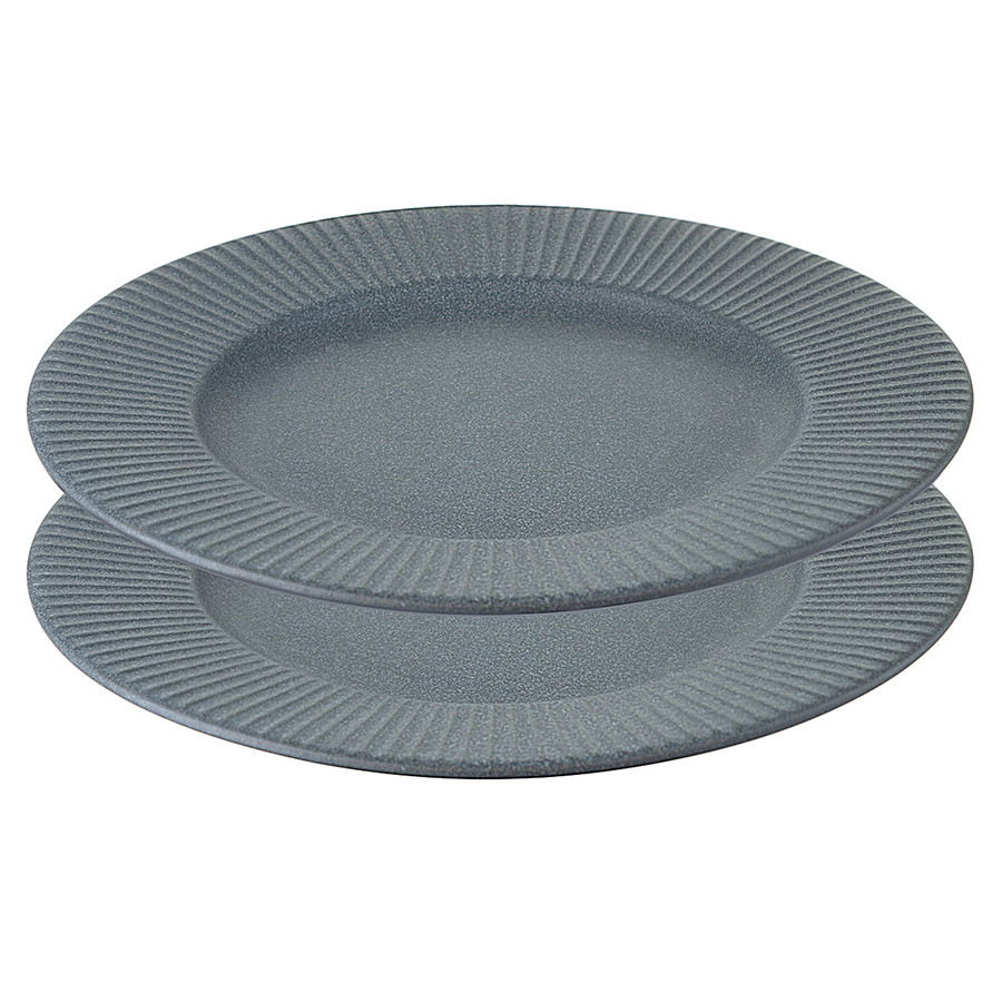 Набор тарелок soft ripples, D21 см, серые, 2 шт.