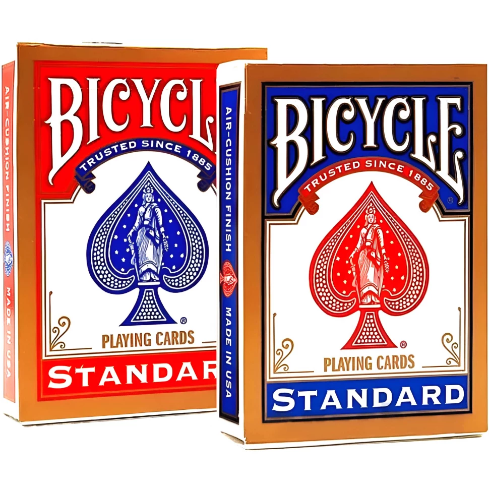 Карты игральные Bicycle Standard комплект из двух колод, красные и синие