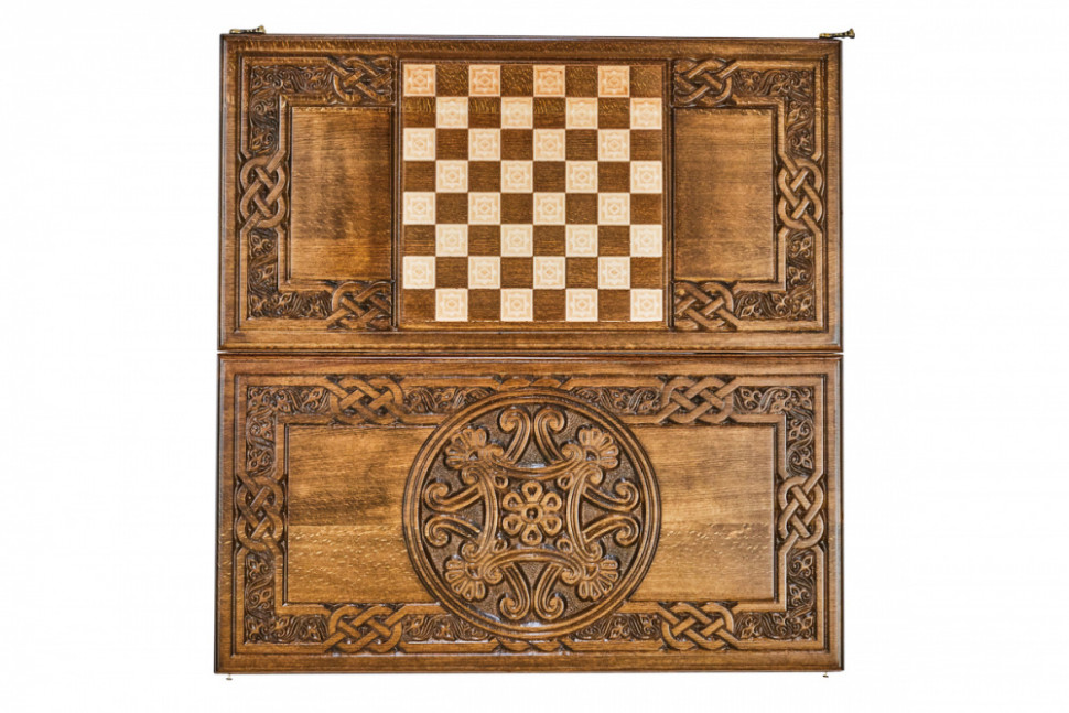 Нарды резные "Армянский узор 7" 60, Haleyan