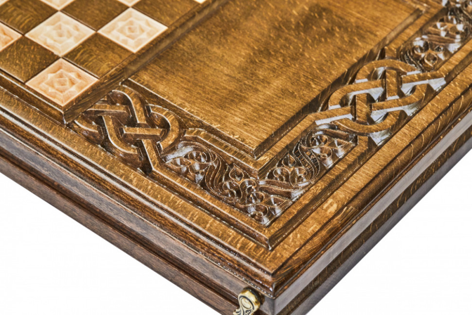 Нарды резные "Армянский узор 7" 60, Haleyan