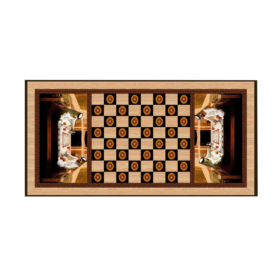 Нарды + Шашки Сирия Шейхи малые (Россия, дерево, 40 см), Partida