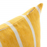 Чехол на подушку декоративный в полоску горчичного цвета из коллекции essential, 45х45 см