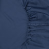 Простыня на резинке из премиального сатина темно-синего цвета из коллекции essential, 200х200х30 см