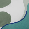 Подушка декоративная из хлопка мятного цвета с авторским принтом из коллекции freak fruit, 45х45 см