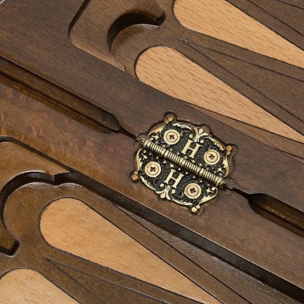 Шахматы + нарды резные "Антемион" 60 с ручкой, Haleyan