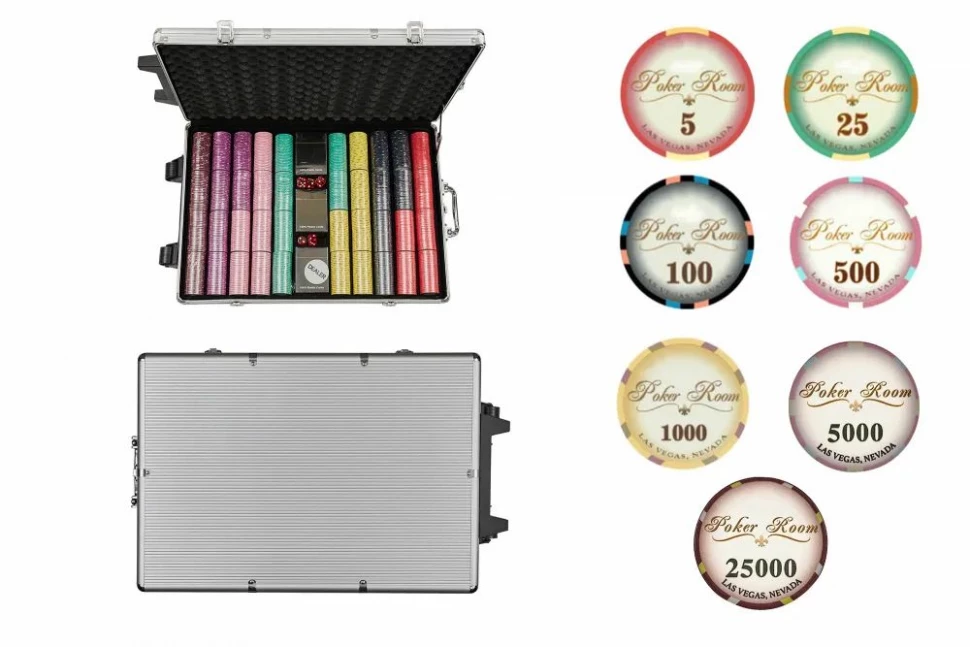Набор для покера Valentino Poker Room Ceramic на 1000 фишек