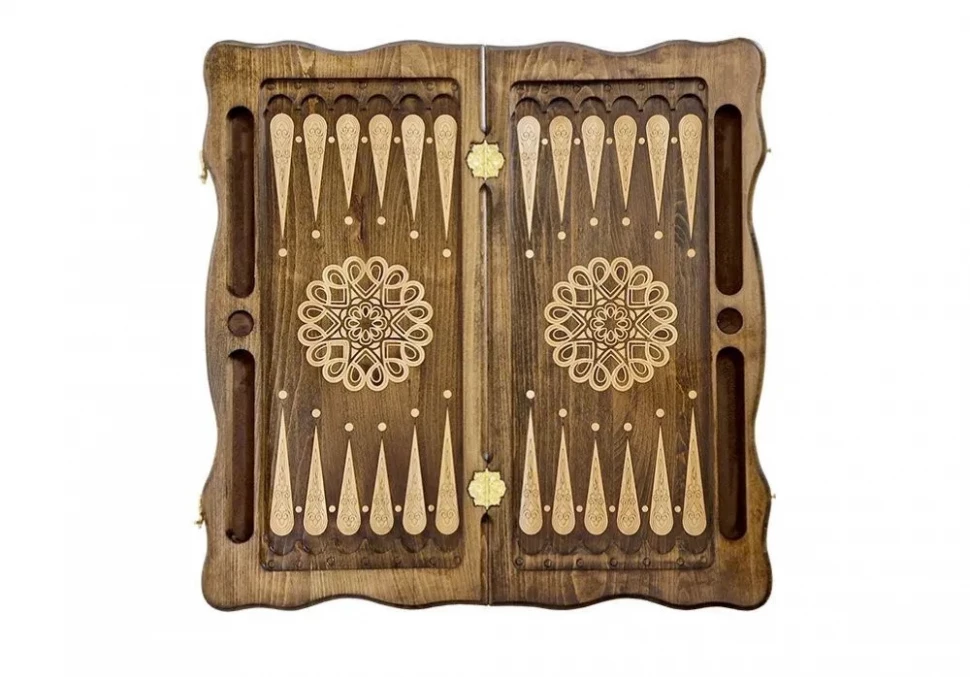 Нарды резные "Тёмный Узор 3" 60, Mirzoyan