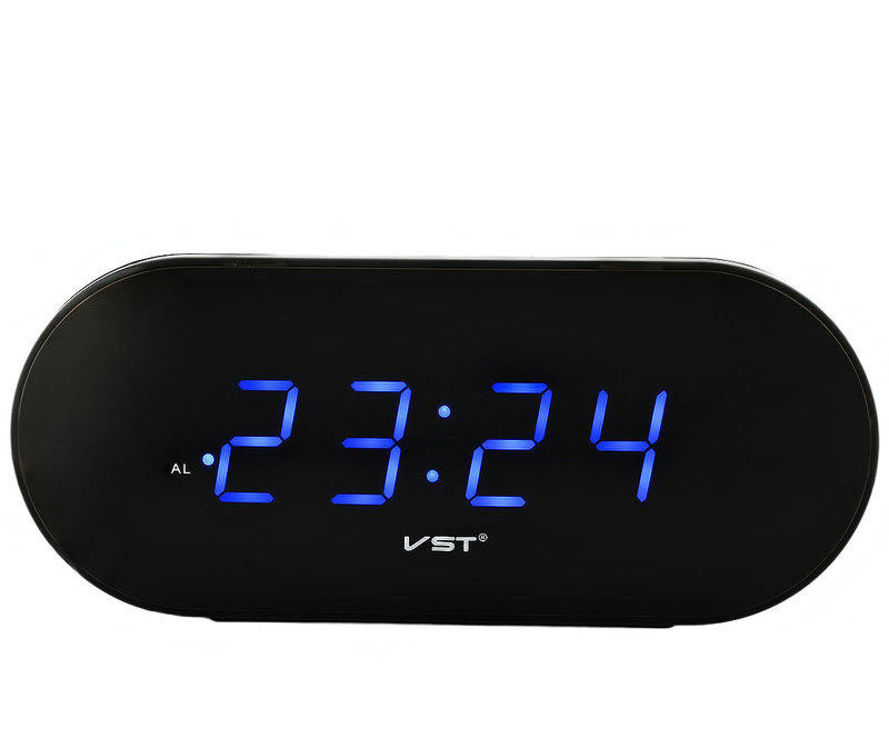 Сетевые часы vst715-5 220В син.цифры+usb кабель (без адаптера)