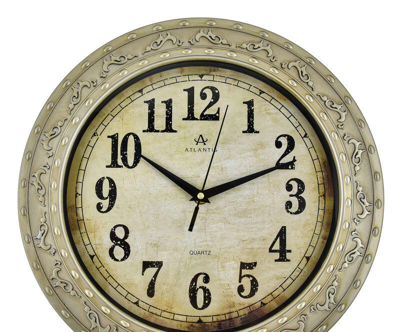 Настенные часы atlantis tld-35007С gold