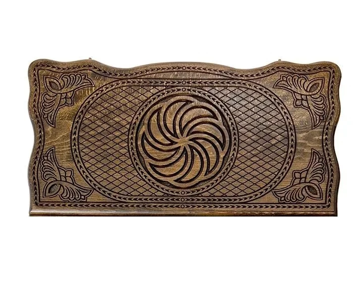 Нарды резные "Тёмный Узор 5" 50, Mirzoyan