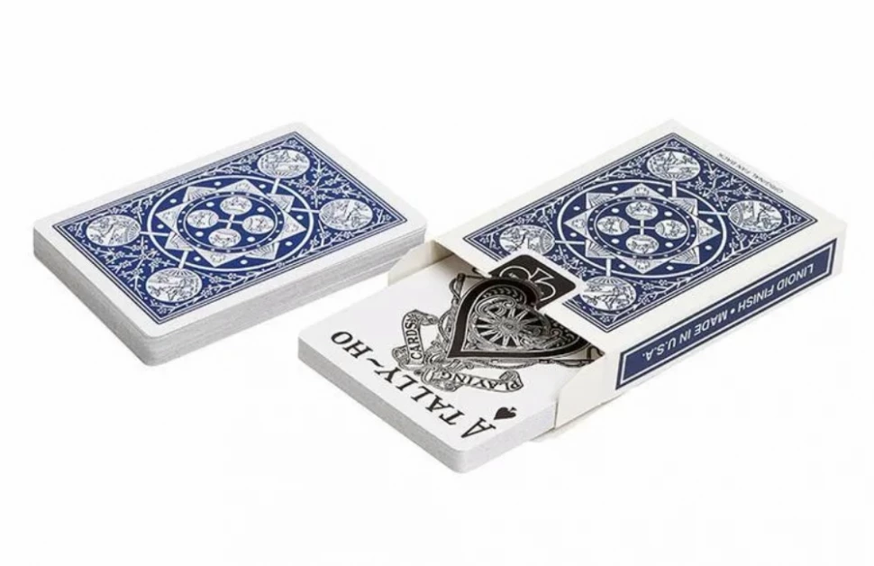 Карты "Tally-Ho Standard Index blue Fan"