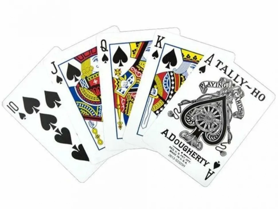 Карты "Tally-Ho Standard Index blue Fan"