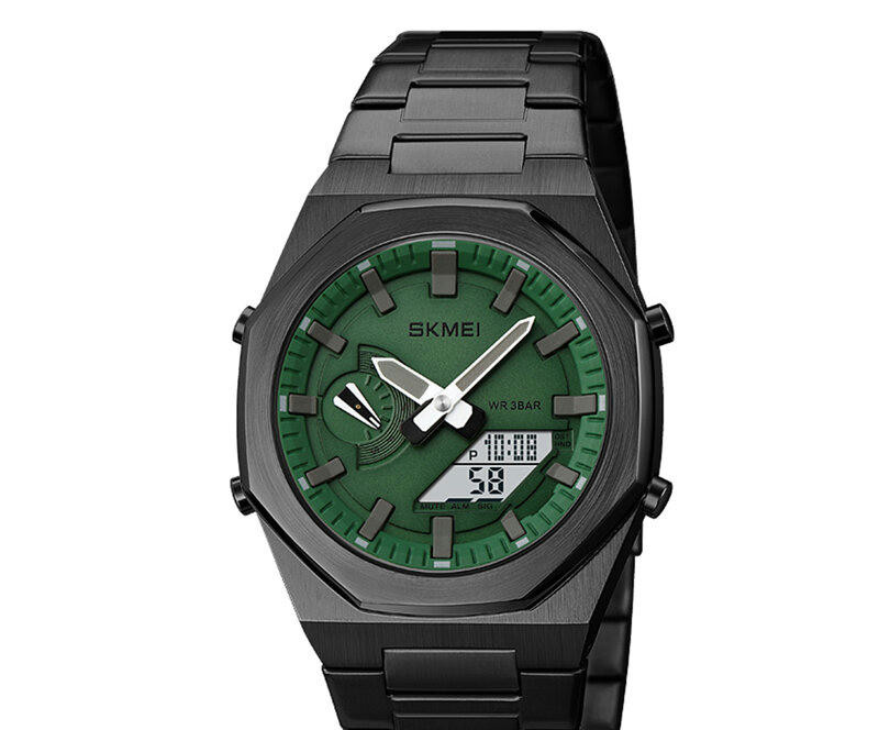 Наручные часы skmei 1816bkgnwt black/green-white