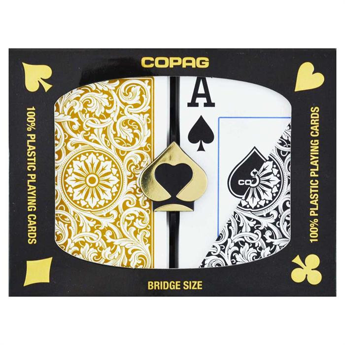 Карты "Copag Poker Size Jumbo 1546 Double Deck (Black, Gold)"