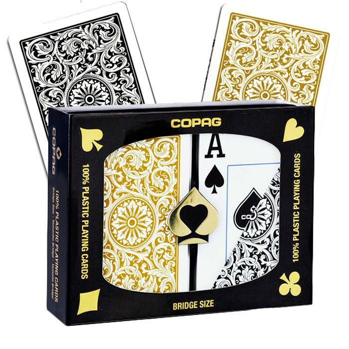 Карты "Copag Poker Size Jumbo 1546 Double Deck (Black, Gold)"