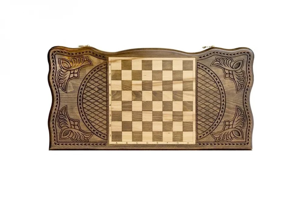 Нарды резные "Тёмный Узор 2" 50, Mirzoyan