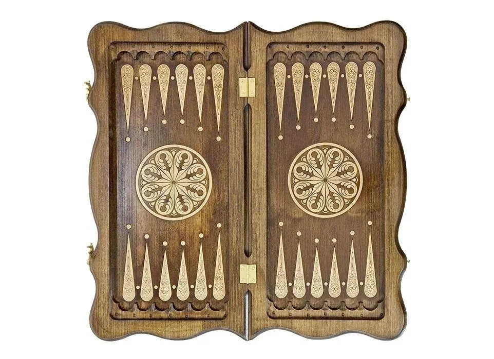 Нарды резные "Тёмный Узор 2" 50, Mirzoyan