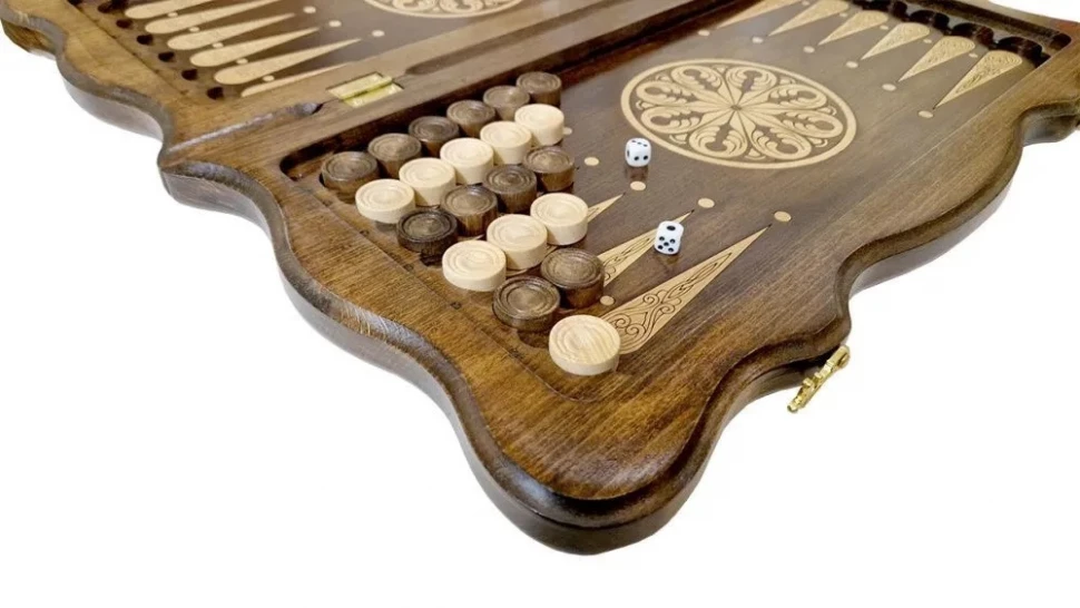 Нарды резные "Тёмный Узор 2" 50, Mirzoyan