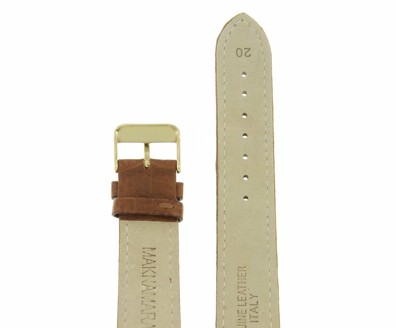 Ремешки maknamara 20 мм св.корич кроколил зол заст mp-20042