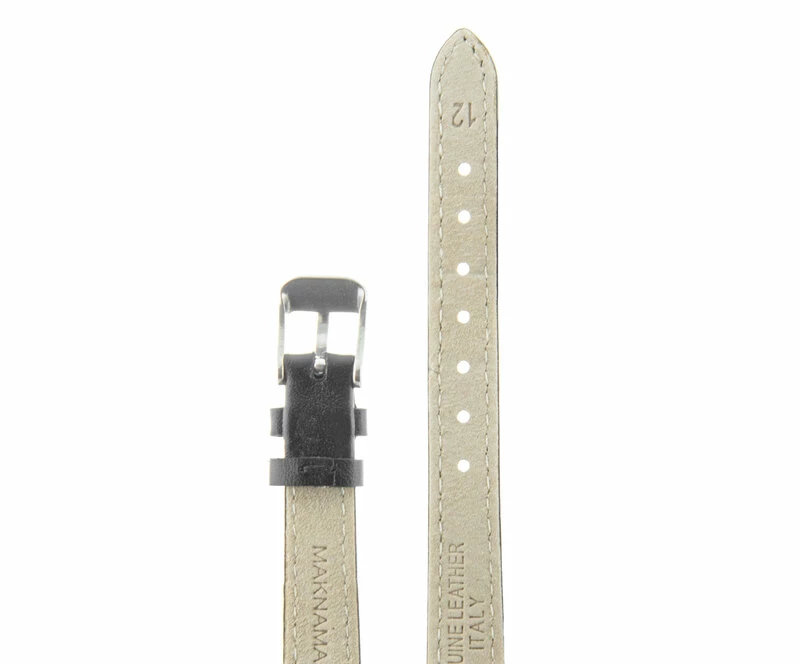 Ремешки maknamara 12 мм чер матовый сер заст mp-12016