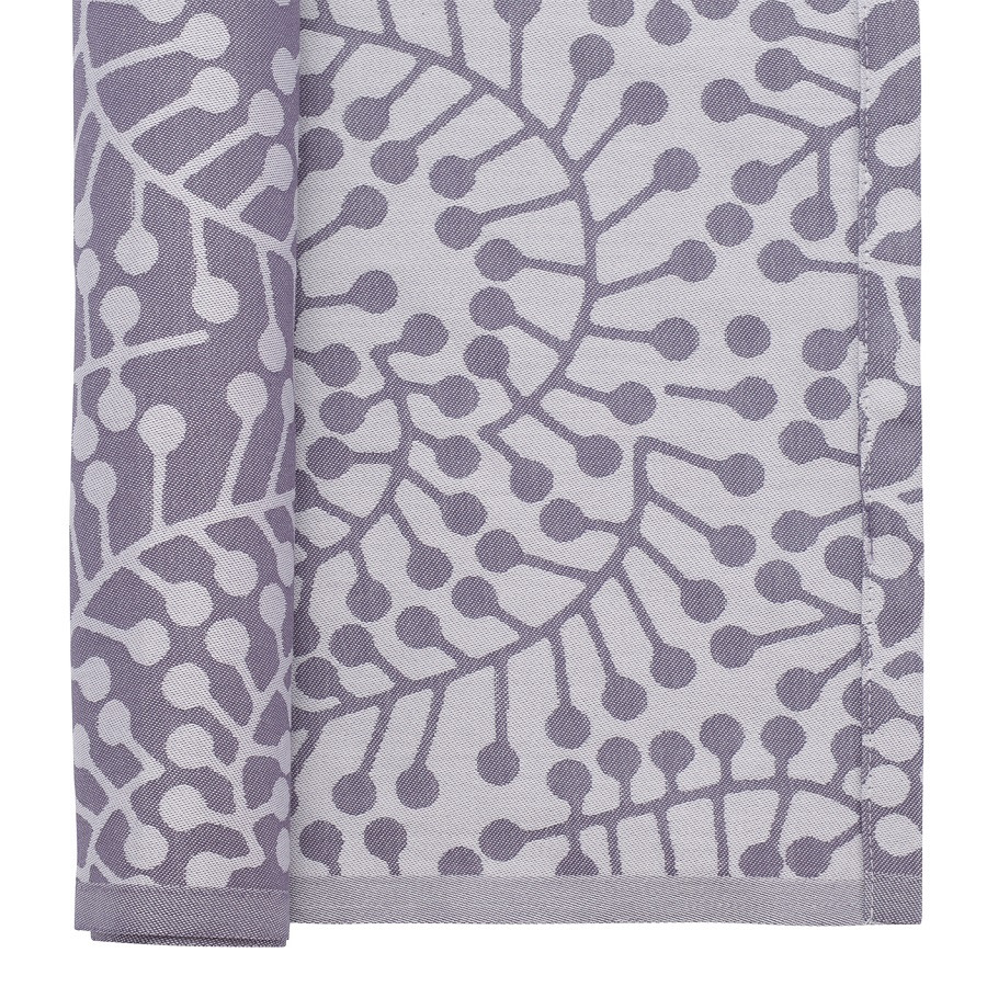 Салфетка из хлопка фиолетово-серого цвета с рисунком Спелая смородина, scandinavian touch, 53х53см