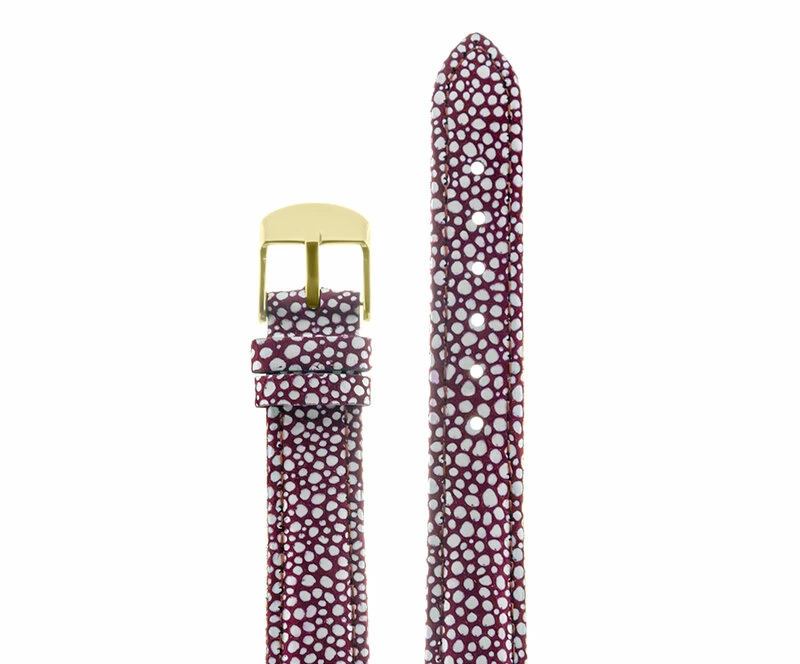 Ремешки maknamara 16 мм змея бело-фиолет