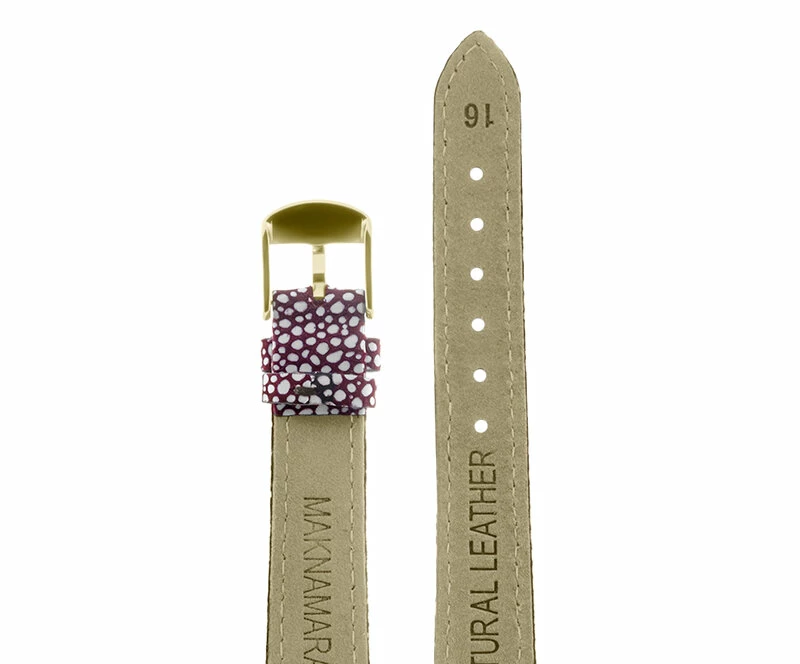 Ремешки maknamara 16 мм змея бело-фиолет