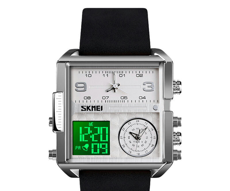 Наручные часы skmei 1584lsibk silver/ black leather