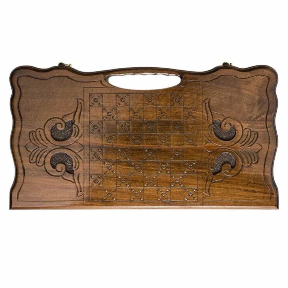 Нарды резные "Корабль" с ручкой 50, Haleyan