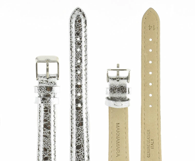 Ремешки maknamara 14 мм змея сереб xl