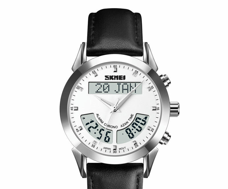 Наручные часы skmei q036lsi silver/white-leather