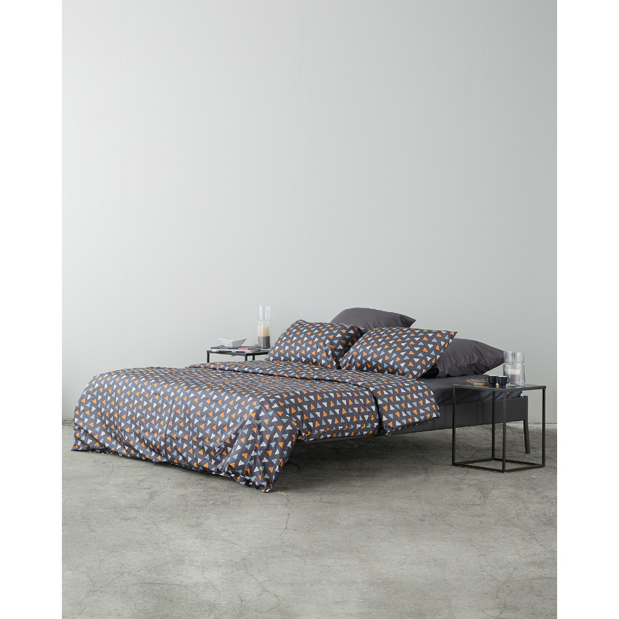Комплект постельного белья из сатина с принтом triangles из коллекции wild, 150х200 см