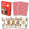 Карты "Modiano Poker" 100% plastic 4 jumbo index red