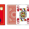 Карты "Modiano Poker" 100% plastic 4 jumbo index red