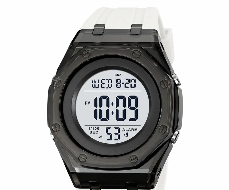 Наручные часы skmei 2063wtbk transparent white/black