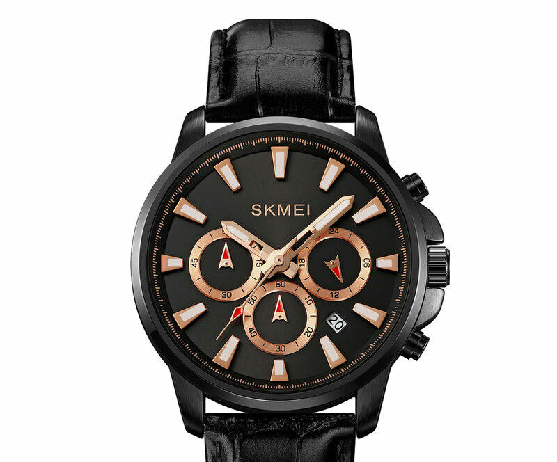 Наручные часы skmei 2071lbkbk black/black-leather