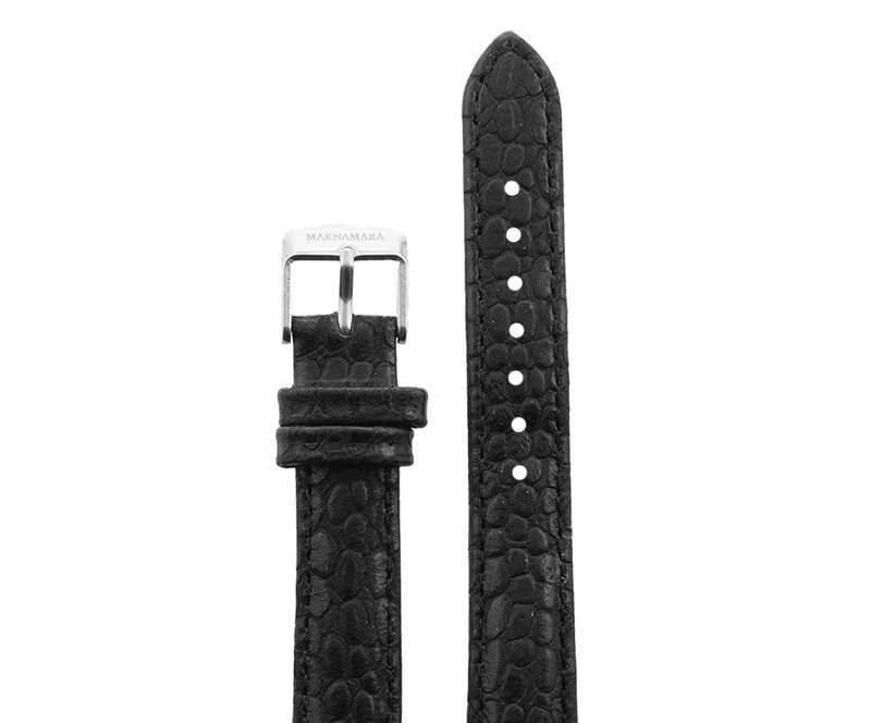 Ремешки maknamara 16 мм croco чер сер заст mp-16020