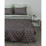 Комплект постельного белья из сатина мятного цвета с принтом triangles из коллекции wild, 150х200 см