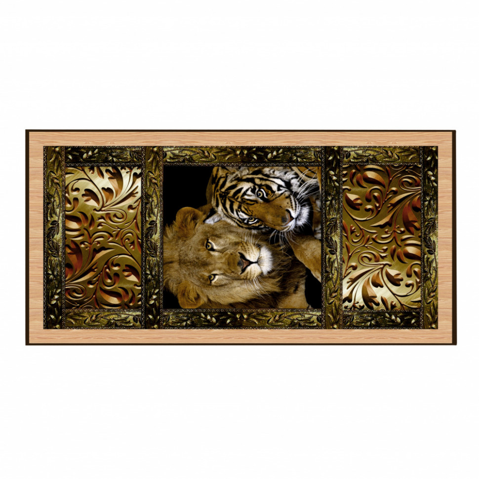 Нарды + Шашки Сирия Львы средние (Россия, дерево, 50 см), Partida